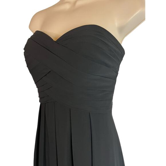Bill Levkoff Strapless Formal Gown Dress 2 Wedding MOB Black Tie Bridesmaid - Picture 3 of 10